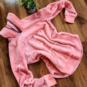 PLUSH Peach Melon Velour Hoodie - M (EUC)